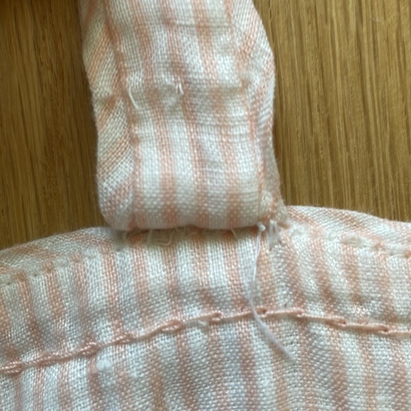 SEE BY CHLOE Pleated Dress Peach White Stripe 6 - Picture 15 of 16